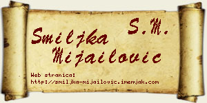 Smiljka Mijailović vizit kartica